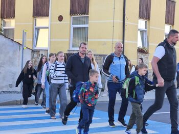 Križevci obeležili Dan brez avtomobila z učenci, županom, starši in učitelji