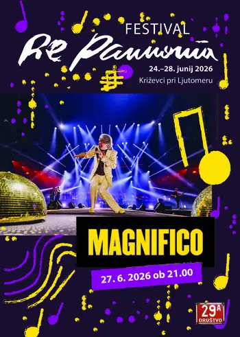 VABILO NA KONCERT - MAGNIFICO, 27. JUNIJ 2026 OB 21:00 V KRIŽEVCIH PRI LJUTOMERU