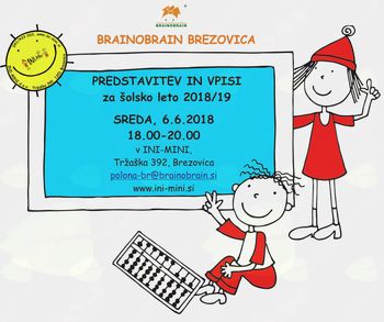 Brainobrain Brezovica vpisi za šolsko leto 2018/19