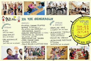 INI-MINI d.o.o.; vpisi v vodene vadbe, jogo in jezikovne tečaje