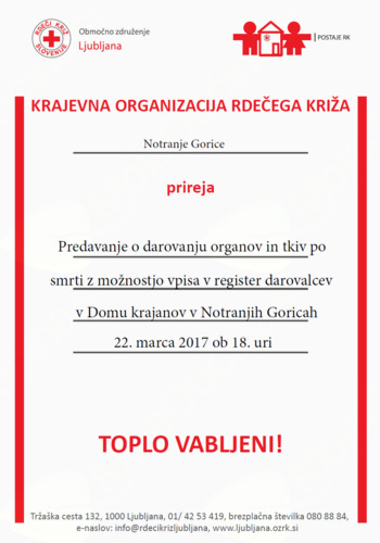 Vpis v register darovalcev organov in tkiv po smrti