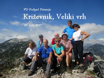 PD Podpeč Preserje na Križevniku in Velikem vrhu  30. 7. 2017                        