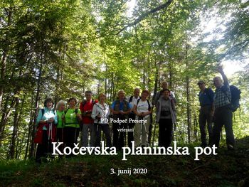 Fotoreportaža : Veterani PD na Kočevski planinski poti 3.6.2020