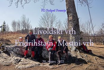 FOTOREPORTAŽA : PD po vrhovih Stojne nad Kočevjem  20.3.2022