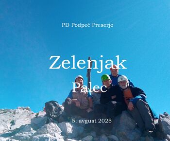PD na Zelenjaku in Palcu 5.8.2025