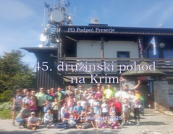 PD Podpeč Preserje - 45. družinski pohod na Krim 21.9.2025