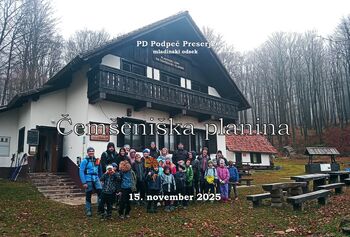 Mladi planinci PD na Čemšeniški planini 15.11.2025