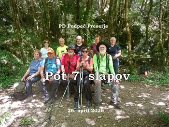 Planinci PD na Poti 7. slapov 26.4.2026