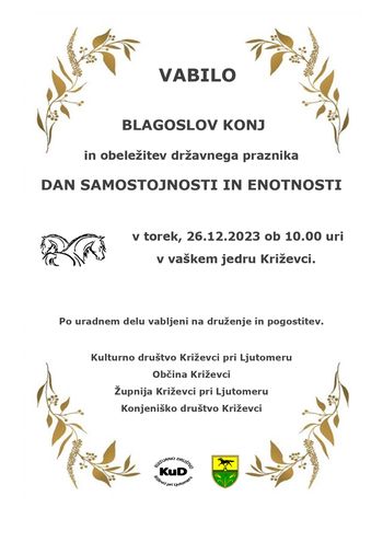 BLAGOSLOV KONJ IN OBELEŽITEV DRŽAVNEGA PRAZNIKA