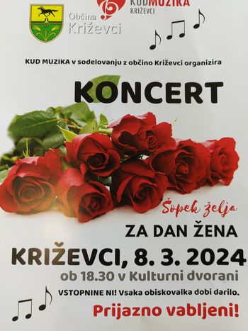 ŠOPEK ŽELJA ZA DAN ŽENA - KUD MUZIKA KRIŽEVCI 