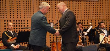Na Dan civilne zaščite je župan Občine Mengeš, Franc Jerič, prejel bronasti znak Civilne zaščite
