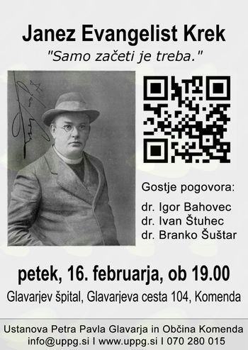 POGOVORNI VEČER: Janez Evangelist Krek - Samo začeti je treba