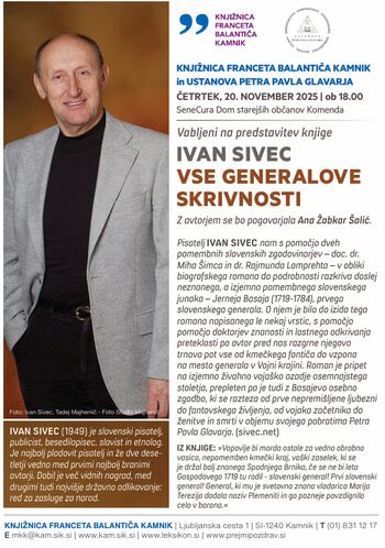 PREDSTAVITEV KNJIGE - IVAN SIVEC, VSE GENERALOVE SKRIVNOSTI