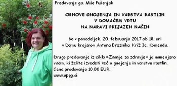 OSNOVE GNOJENJA IN VARSTVA RASTLIN V DOMAČEM VRTU NA NARAVI PRIJAZEN NAČIN