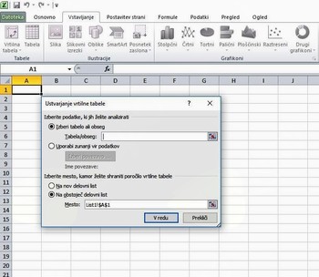 Program Excel za osnovno vodenje financ