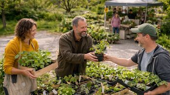 Izmenjava sadik vrtnin in zelišč