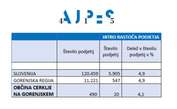 HITRO RASTOČA PODJETJA V OBČINI CERKLJE NA GORENJSKEM