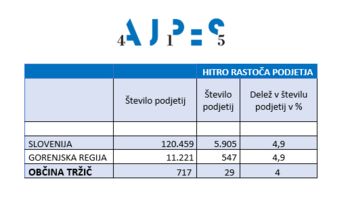 HITRO RASTOČA PODJETJA V OBČINI TRŽIČ