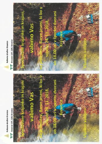 Jesenska kulturna prireditev - Barve jeseni