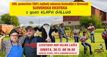 200. ponovitev komedije Slovenska vicoteka z gosti: Klapa Gallus