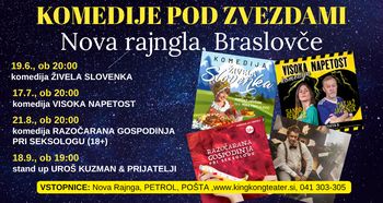 Komedije pod zvezdami - poletni festival komedij - Nova rajngla Braslovče