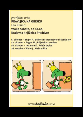 Pravljica na obisku v Krajevni knjižnici Preddvor
