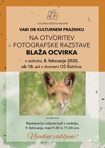Proslava in otvoritev razstave ob Kulturnem prazniku