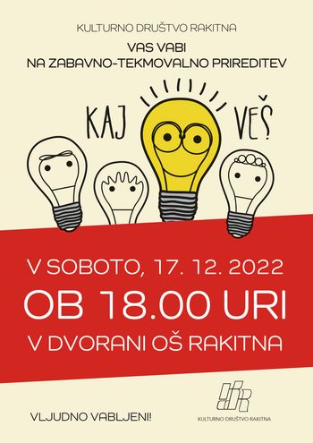 zabavno-tekmovalna prireditev KAJ VEŠ 2022