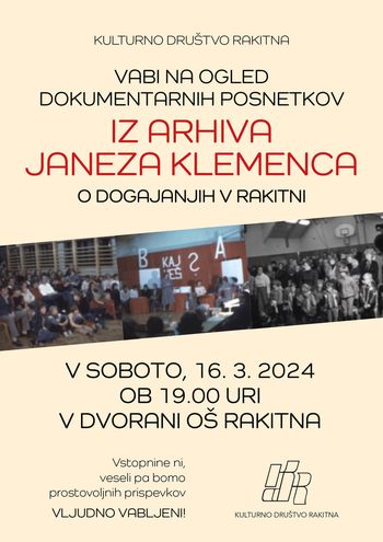 OGLED POSNETKOV IZ ARHIVA JANEZA KLEMENCA