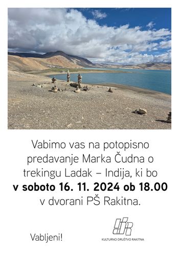 POTOPISNO PREDAVANJE - TREKING LADAK - INDIJA, MARKO ČUDEN