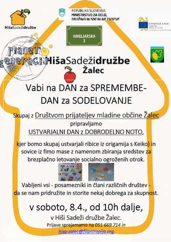 DAN ZA SPREMEMBE - DAN ZA SODELOVANJE Z DOBRODELNO NOTO