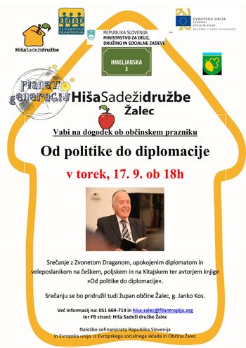 OD POLITIKE DO DIPLOMACIJE, Dogodek ob občinskem prazniku: posvet z g. Zvonetom Draganom