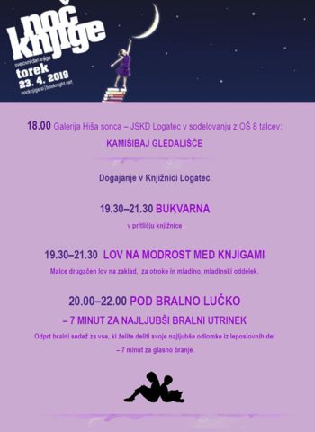 NOČ KNJIGE / 23.4.29019/ od 18.00 dalje