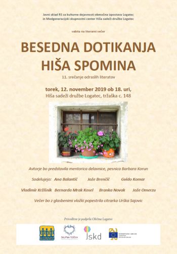 Besedna dotikanja - Hiša spomina, literarni večer