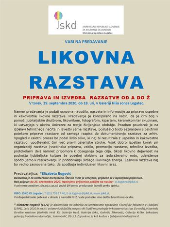 PREDAVANJE LIKOVNA RAZSTAVA OD A DO Ž