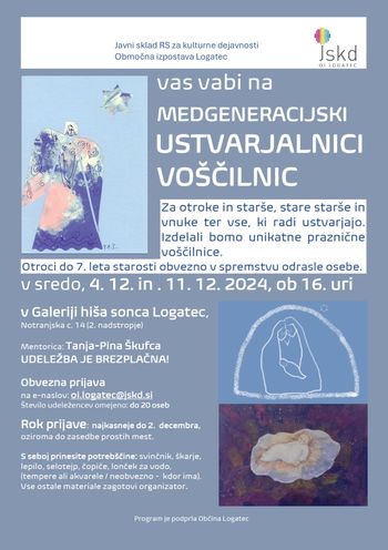 USTVARJALNICA PRAZNIČNIH VOŠČILNIC JSKD OI LOGATEC