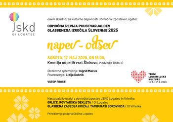 TLK-2025 / NAPEV-ODSEV, območno srečanje poustvarjalcev glasbenega izročila Slovenije