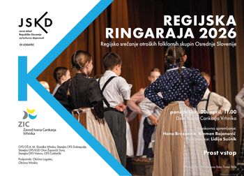 Regijska Ringaraja 2026, srečanje otroških folklornih skupin Osrednje Slovenije