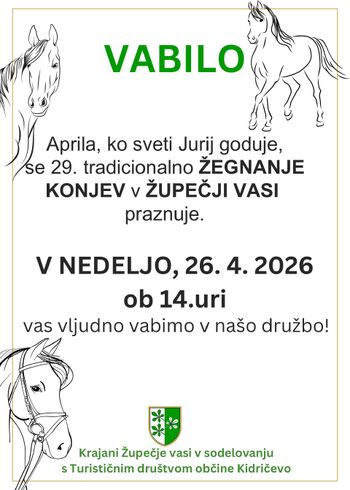 29. TRADICIONALNO ŽEGNANJE KONJEV V ŽUPEČJI VASI