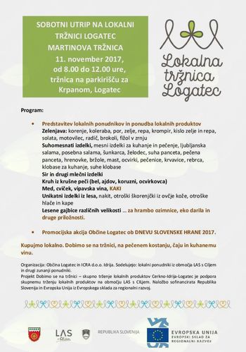 Dobimo se na tržnici: MARTINOVA TRŽNICA IN DAN SLOVENSKE HRANE s tradicionalnim slovenskim zajtrkom