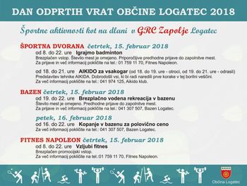 Dan odprtih vrat Občine Logatec 2018 - Športne aktivnosti kot na dlani