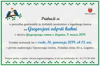 Povabilo k sodelovanju  - Gregorjeva odprta kuhna
