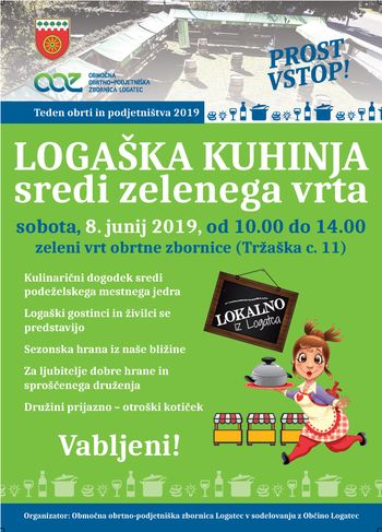 Logaška kuhinja sredi zelenega vrta