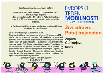 Dan brez avtomobila 2021 v Logatcu -Galerija na prostem - Življenje in delo dr. Andreja Gosarja