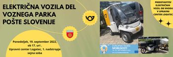 Električna vozila del voznega parka Pošte Slovenije