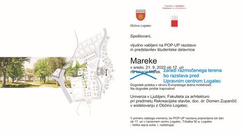 Spremenjena lokacija dogodka - POP - UP razstava in predstavitev študentske delavnice Mareke
