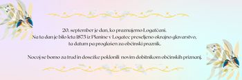 Voščilo ob OBČINSKEM PRAZNIKU OBČINE LOGATEC 2022