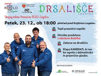 Drsališče Logatec - zabavni program s prihodom Božička