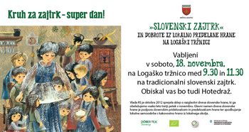 Slovenski zajtrk in dobrote iz lokalno pridelane hrane na Tržnici v Logatcu