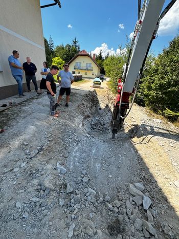 Začetek izgradnje kanalizacije v Hotedršici